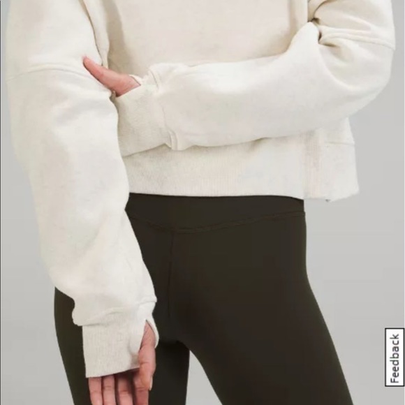 ❤️ Lululemon Scuba Oversized Funnel Neck in Heathered Bone / Gold NWT - Picture 10 of 12